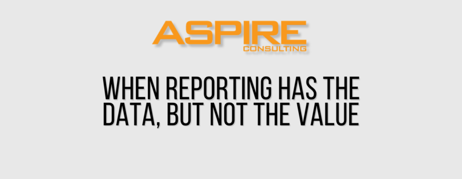 When Reporting Has the Data, but Not the Value